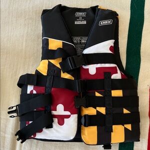 DBX Men's Life Vest - Black, Red, Yellow